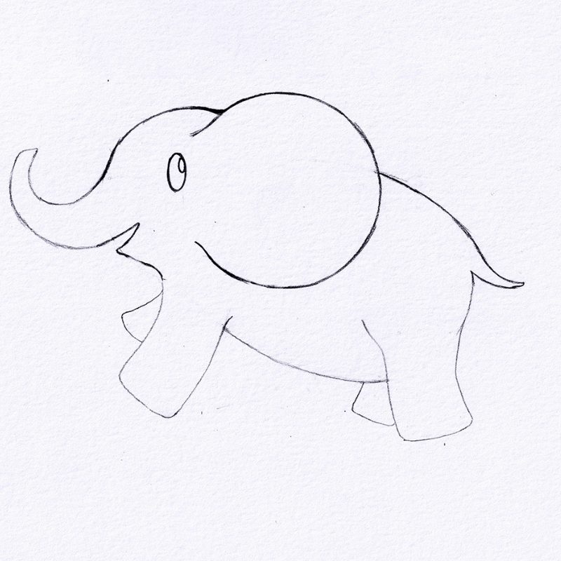 Step 6 - How To Draw An Elephant